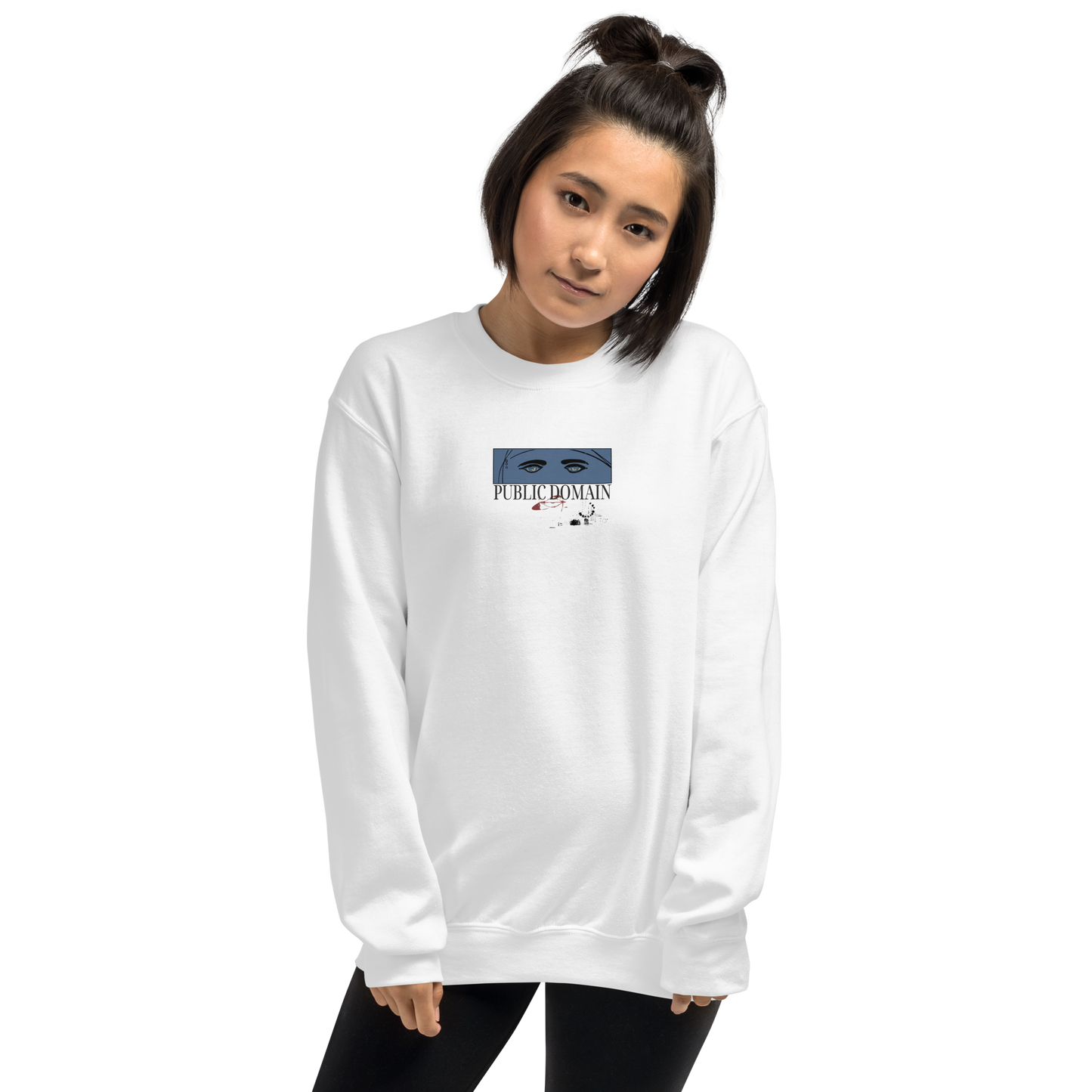 Woman (model) White Great Gatsby sweatshirt