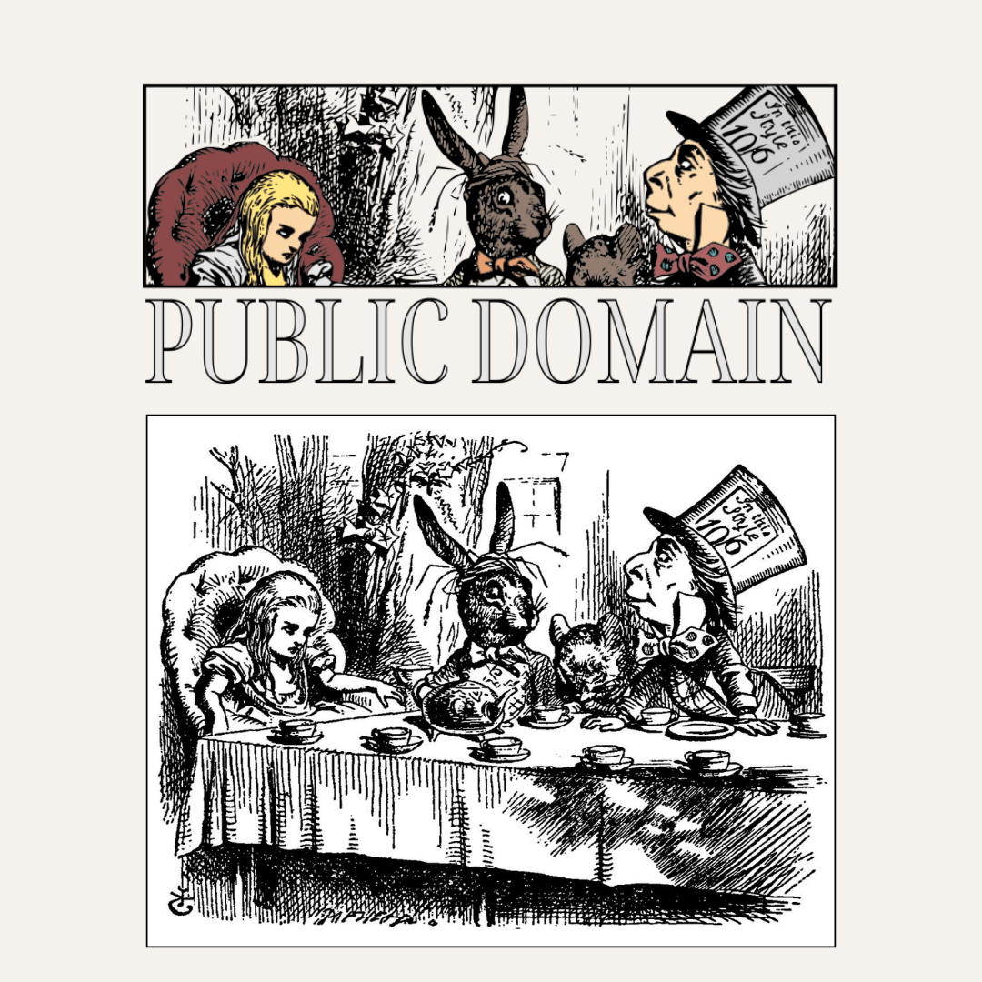 Alice in Wonderland Public Domain Design