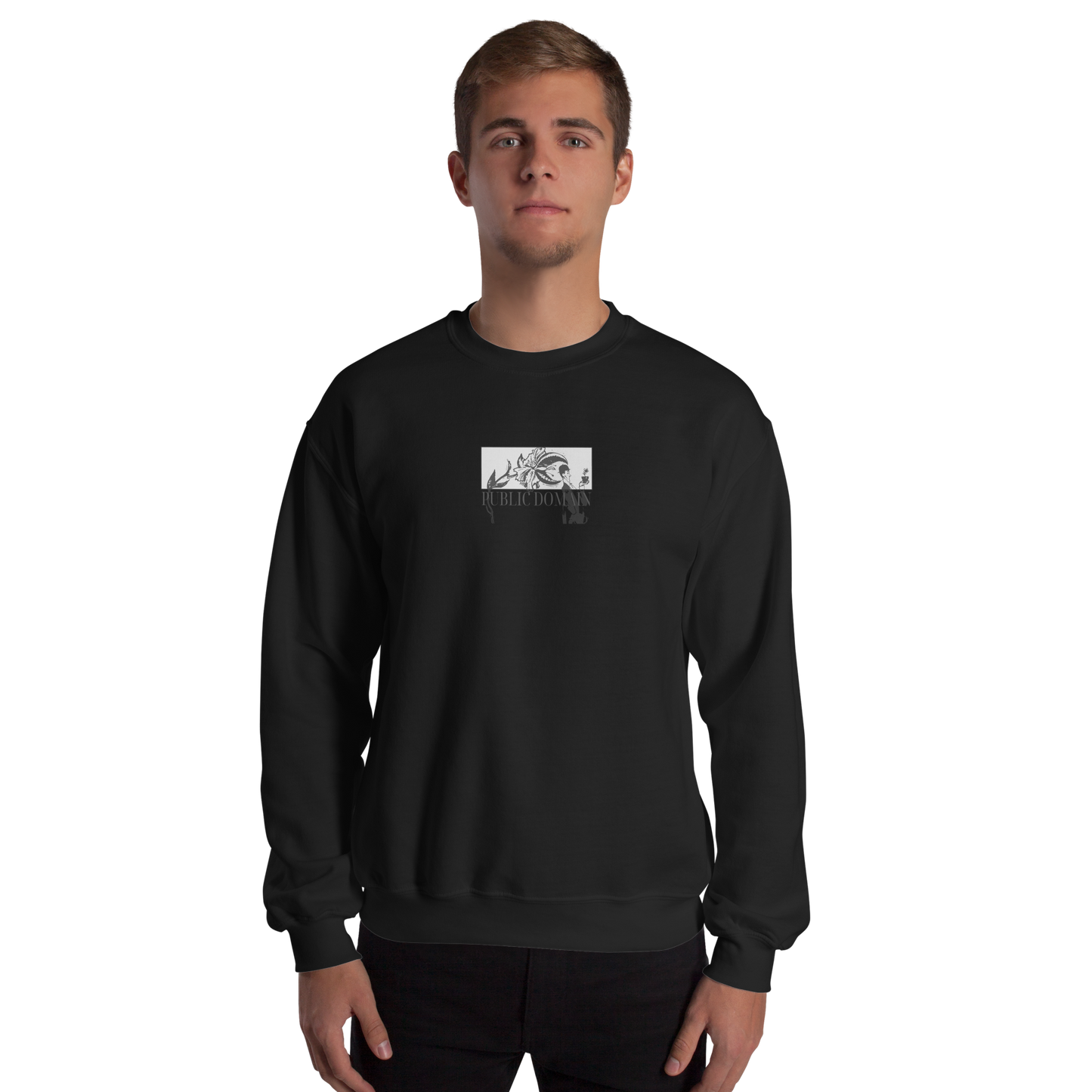 Little Shop of Horrors Sweatshirt Model blank background black