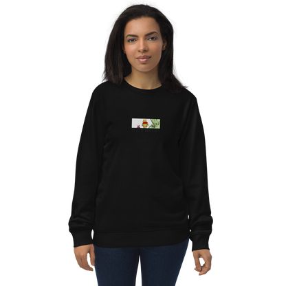 Woman Wearing Black Winnie the Pooh Sweatshirt