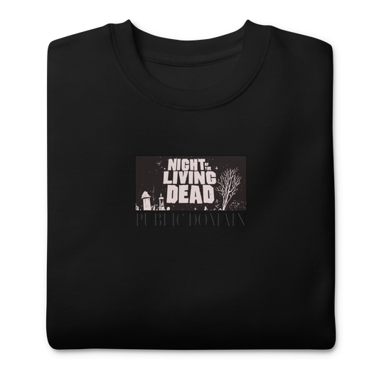 Night Of the Living Dead Sweatshirt Mock Up Folded Black