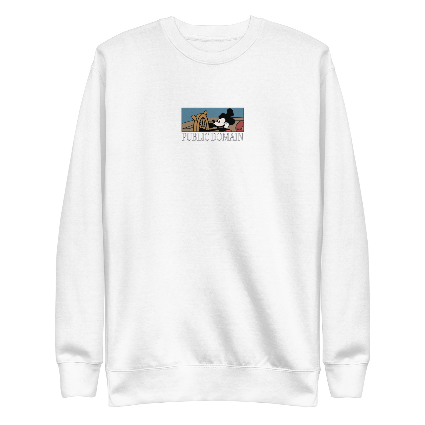 White Steamboat Willie Disney sweatshirt