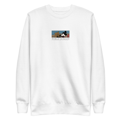 White Steamboat Willie Disney sweatshirt