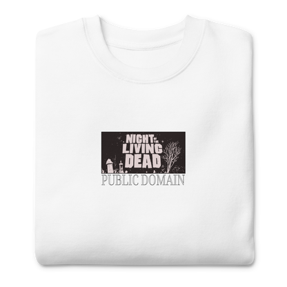 Night Of the Living Dead Sweatshirt Mock Up Folded White